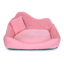 Load image into Gallery viewer, Luxurious Rhinestone Pet Bed - Pink