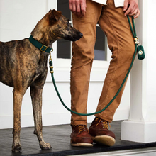 Load image into Gallery viewer, The Foggy Dog Marine Rope Leash - Evergreen
