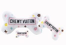 Load image into Gallery viewer, White Chewy Vuiton Bone Toy