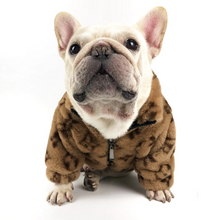 Load image into Gallery viewer, LV Faux Fur Coat in Brown, Cream and Pink