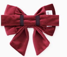 Load image into Gallery viewer, Burgundy Velvet Lady Dog Bow
