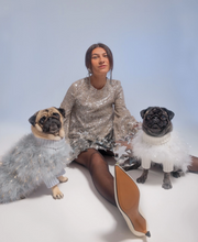 Load image into Gallery viewer, Christian Cowan Periwinkle Holiday Glitz Jumper