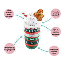 Load image into Gallery viewer, Starbarks Ginger Bark Latte Christmas Dog Toy