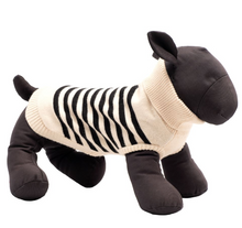 Load image into Gallery viewer, Cream and Black Stripe Sweater