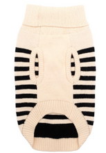 Load image into Gallery viewer, Cream and Black Stripe Sweater