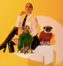 Load image into Gallery viewer, Christian Cowan Red Holiday Glitz Jumper