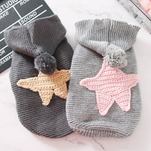 Load image into Gallery viewer, Knit Hoodie Sweater with Star Applique