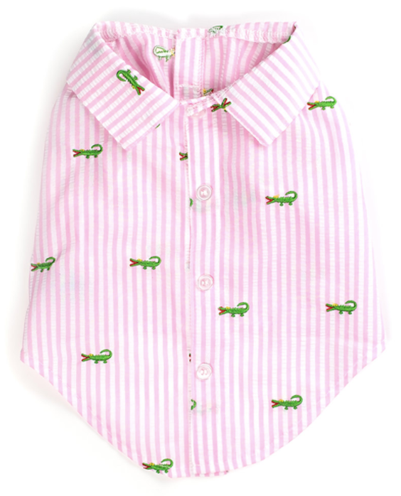 Pink Stripe Alligator Shirt