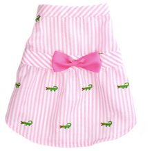 Load image into Gallery viewer, Pink Stripe Alligator Dress