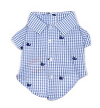 Load image into Gallery viewer, Gingham Whales Shirt