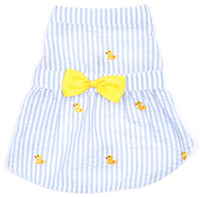 Load image into Gallery viewer, Blue Stripe Rubber Duck Dress