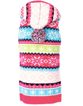 Load image into Gallery viewer, Pink Fairisle Hoodie Sweater