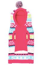 Load image into Gallery viewer, Pink Fairisle Hoodie Sweater