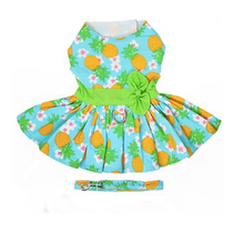 Load image into Gallery viewer, Pineapple Luau Dress with Leash &amp; D-Ring
