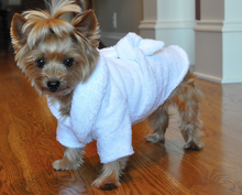 Load image into Gallery viewer, White Gold Crown Bathrobe 100% Combed Cotton Terrycloth