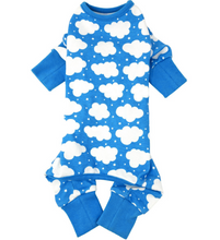 Load image into Gallery viewer, CuddlePup Dog Pajamas - Fluffy Clouds - Blue