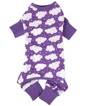 Load image into Gallery viewer, CuddlePup Dog Pajamas - Fluffy Clouds - Purple