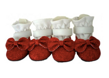 Load image into Gallery viewer, Ruby Red Glitter Slippers