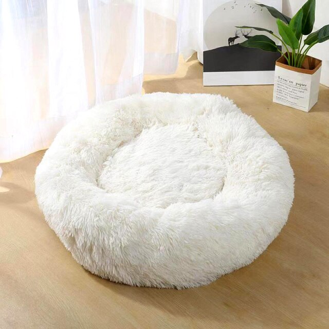 Solid Plush Donut Bed - Multiple Colors