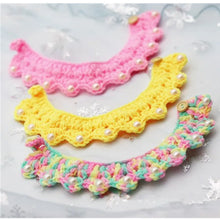 Load image into Gallery viewer, Woolen Cat Collar Sweet Pink Crochet Floral Dog Necklace Colorful Pet Bandana Manual Kitten Scarf for Small Dogs Cat Accessories
