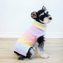 Load image into Gallery viewer, Rainbow Ombre Knit Pet Sweater
