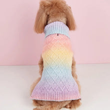 Load image into Gallery viewer, Rainbow Ombre Knit Pet Sweater
