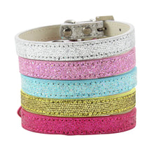 Load image into Gallery viewer, Sparkling Glitter Pet Collar -Pink, Gold, White, Blue Hot Pink
