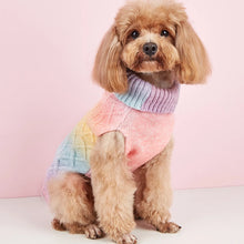 Load image into Gallery viewer, Rainbow Ombre Knit Pet Sweater
