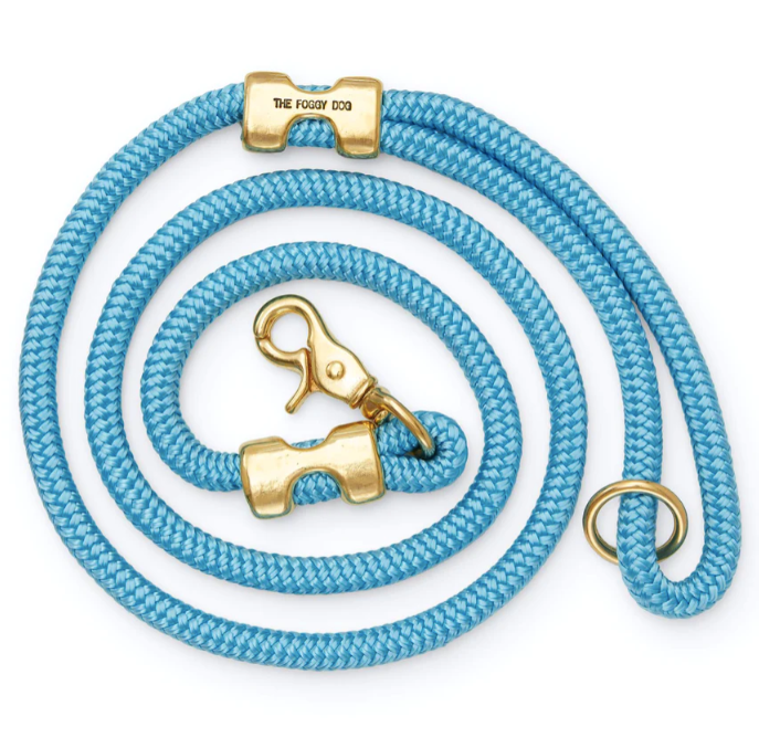 The Foggy Dog Marine Rope Leash - Powder Blue