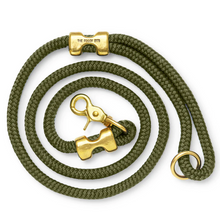 Load image into Gallery viewer, The Foggy Dog Marine Rope Leash - Olive
