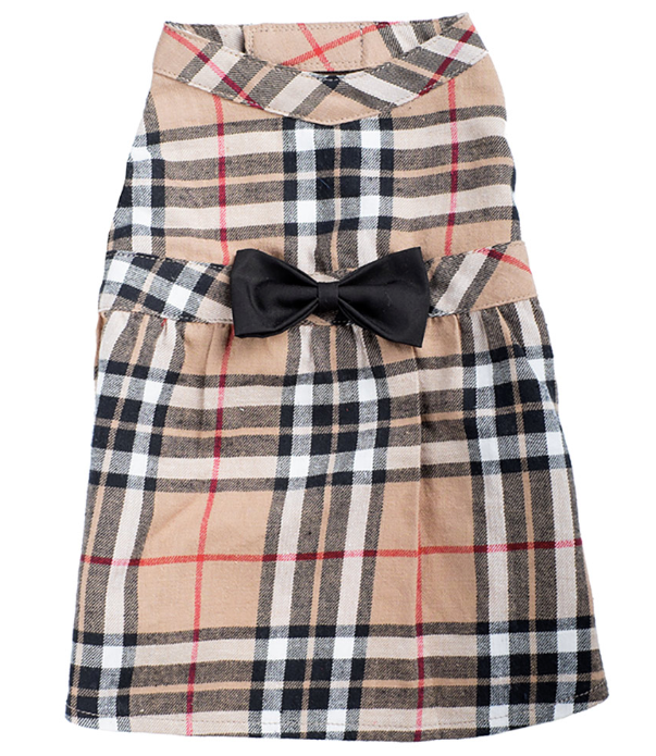 Tan Plaid Dress