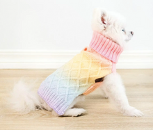 Load image into Gallery viewer, Rainbow Ombre Knit Pet Sweater
