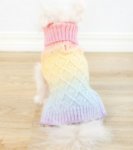 Load image into Gallery viewer, Rainbow Ombre Knit Pet Sweater
