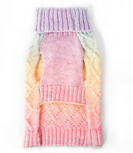 Load image into Gallery viewer, Rainbow Ombre Knit Pet Sweater
