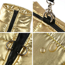 Load image into Gallery viewer, Metallic Puffer Harness Vest - Gold
