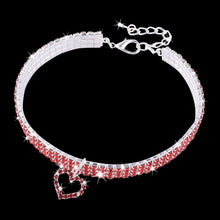 Load image into Gallery viewer, Heart-Shaped Rhinestone Pet Collar
