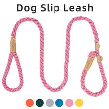 Load image into Gallery viewer, Strong Braided Rope Lead Slip Leash - Multiple Colors
