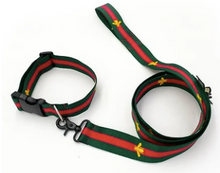 Load image into Gallery viewer, GG Embroidered Bee 2PCS Collar and Leash Set
