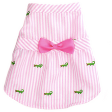 Load image into Gallery viewer, Pink Stripe Alligator Dress
