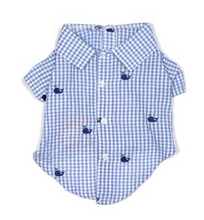 Load image into Gallery viewer, Gingham Whales Shirt
