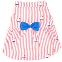 Load image into Gallery viewer, Red Stripe Sailboat Dress

