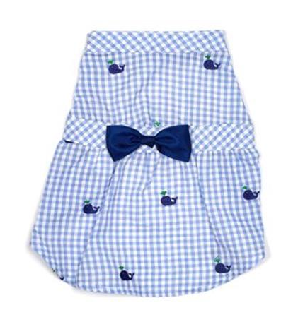 Gingham Whales Dress