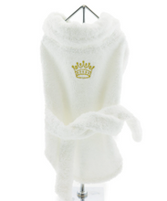 Load image into Gallery viewer, White Gold Crown Bathrobe 100% Combed Cotton Terrycloth
