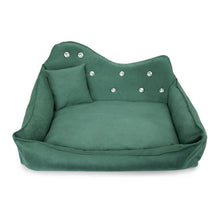 Load image into Gallery viewer, Luxury Rhinestones Sofa Bed - Pink, Emerald + Gray
