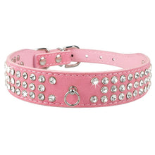 Load image into Gallery viewer, Rhinestone Studded Pet Collars - Pink, Red, Blue, Black
