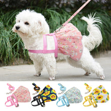 Load image into Gallery viewer, Floral Harness Dress + Leash Set - Pink Floral
