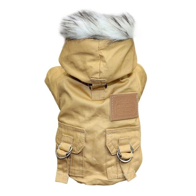 Faux Fur Utility Jacket - Olive or Khaki