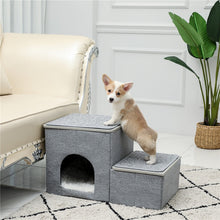 Load image into Gallery viewer, 2 in 1 Pet Steps with Deluxe House
