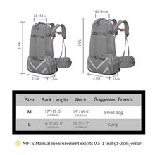 Load image into Gallery viewer, Reflective Pet Outdoor Travel Backpack
