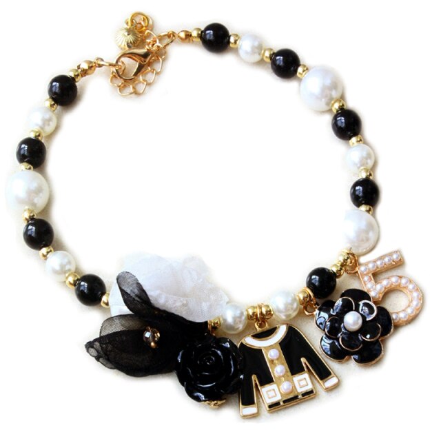 Handmade Chewnel Pearl + Charm Necklace